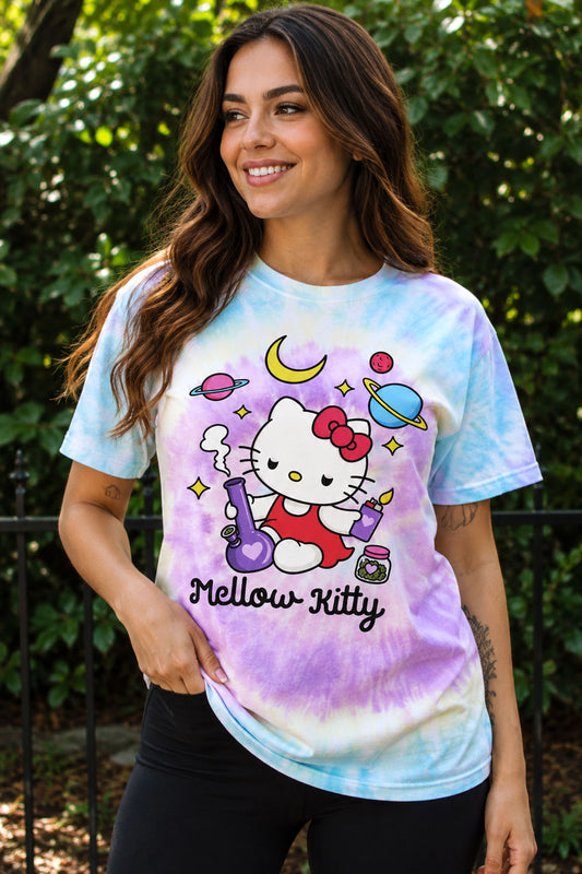 Mellow Kitty Tie Dye Tee