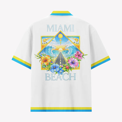 Miami Beach Art Deco Tropics Hawaiian Shirt & Shorts