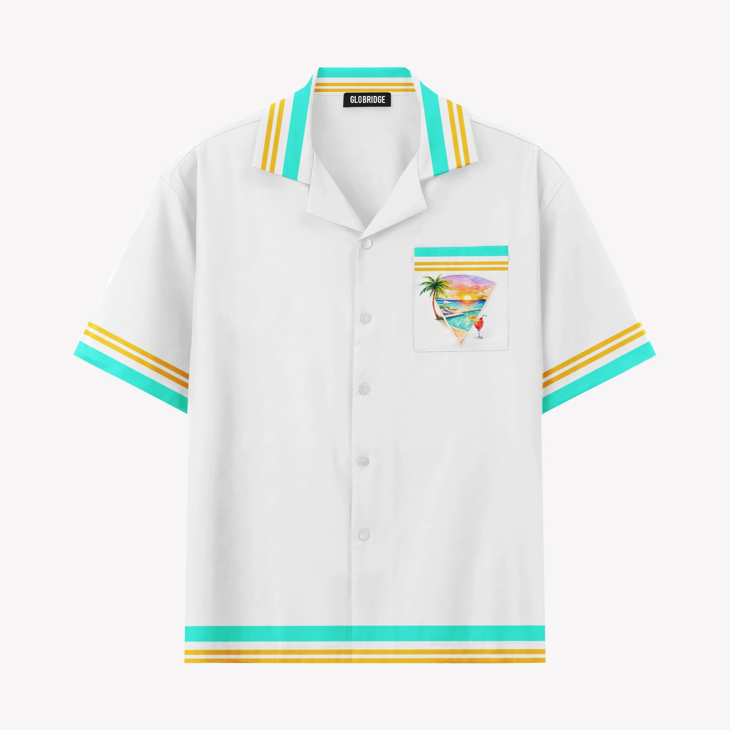 Miami Pool Club Coastal Resort Hawaiian Shirt & Shorts