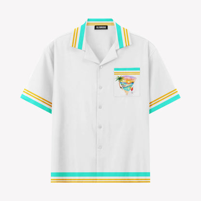 Miami Pool Club Coastal Resort Hawaiian Shirt & Shorts