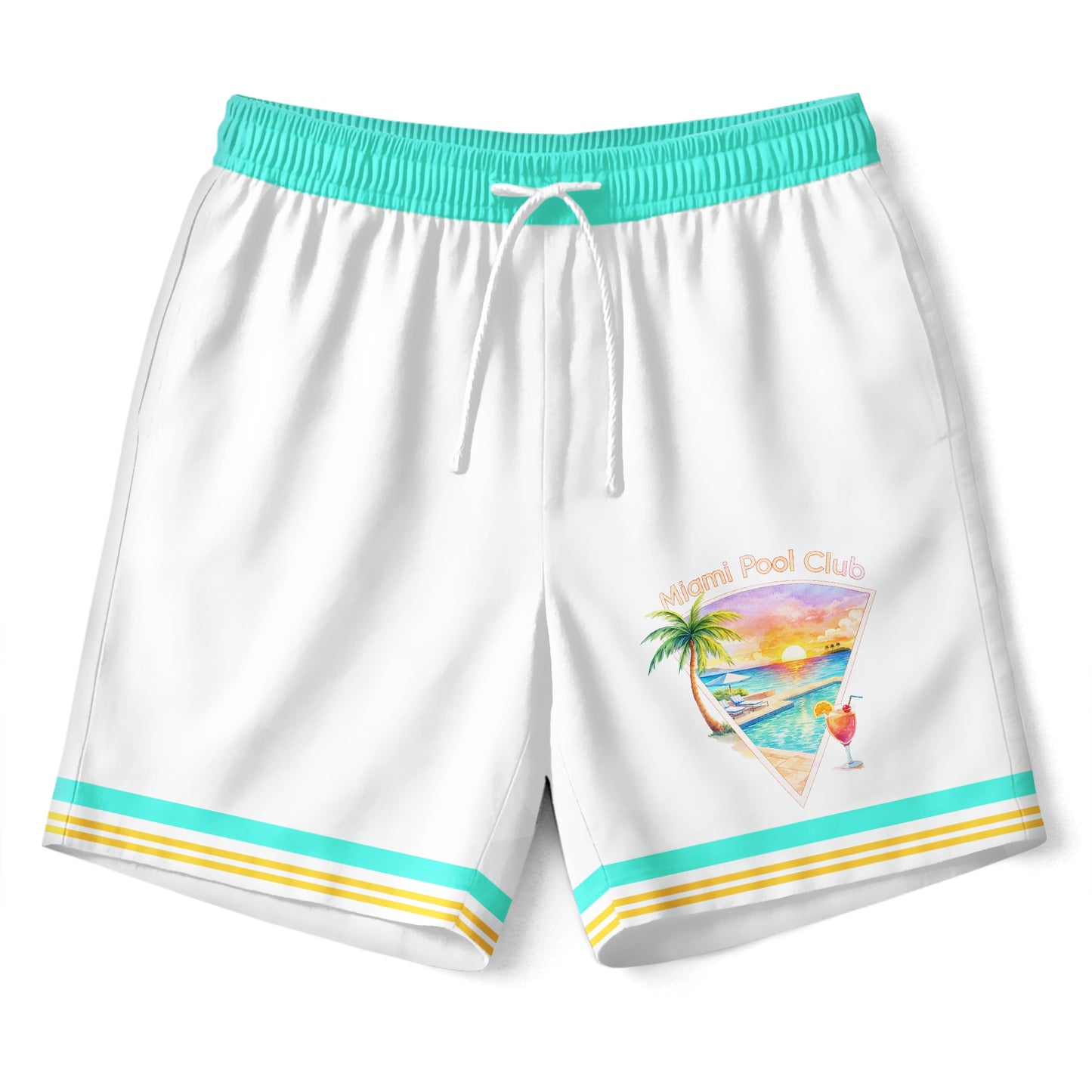 Miami Pool Club Coastal Resort Hawaiian Shirt & Shorts