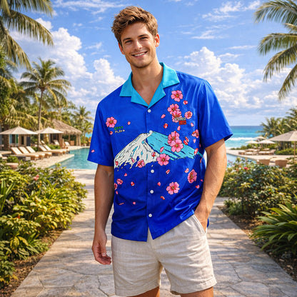 Mount Fuji Sakura Japanese Hawaiian Shirt