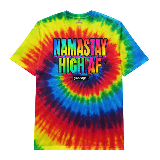 Namastay High AF Rainbow Tie Dye Tee