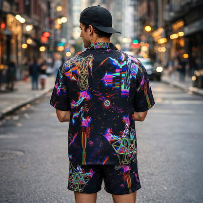 Neon Astral Voyager Shirts & Shorts Set