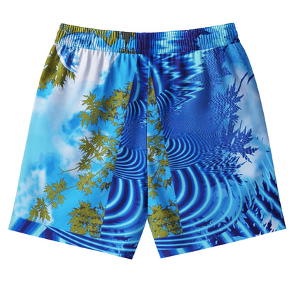 Neon Blue Mirage Portal Shirts & Shorts Set