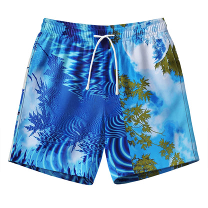 Neon Blue Mirage Portal Shirts & Shorts Set