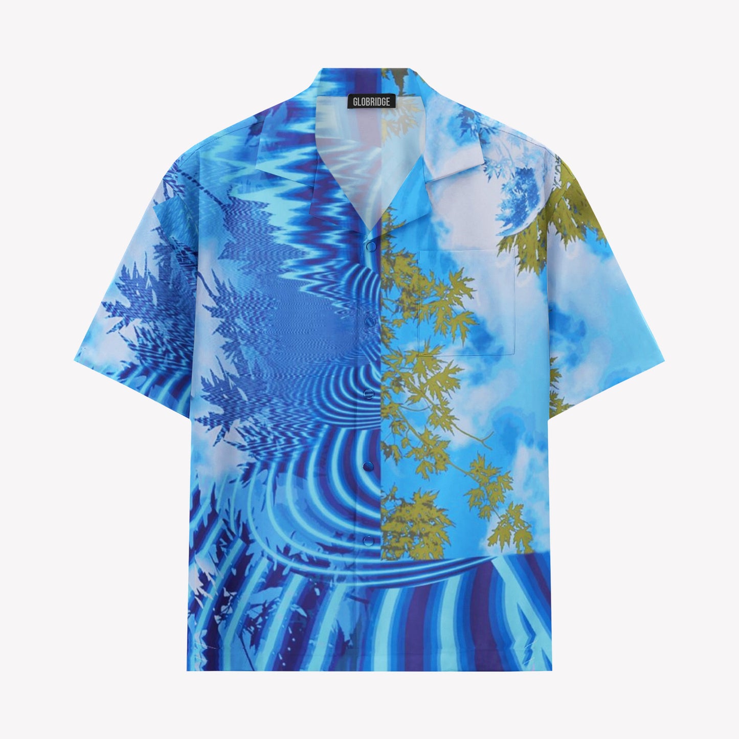 Neon Blue Mirage Portal Shirts & Shorts Set