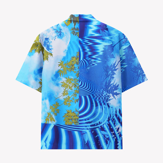 Neon Blue Mirage Portal Shirts & Shorts Set