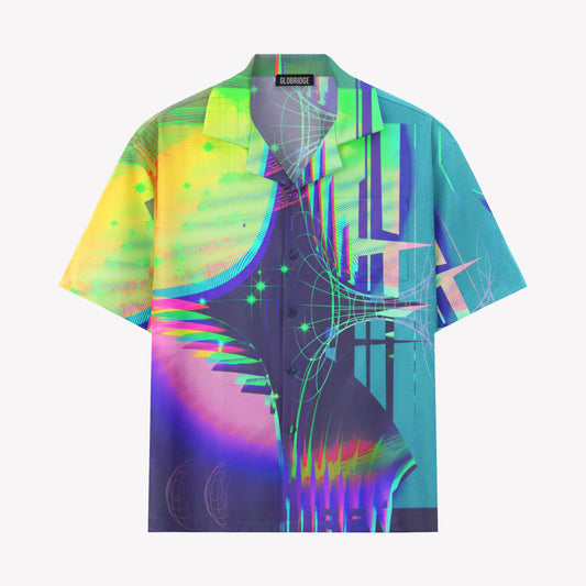 Neon Cosmic Skyline Shirts & Shorts Set