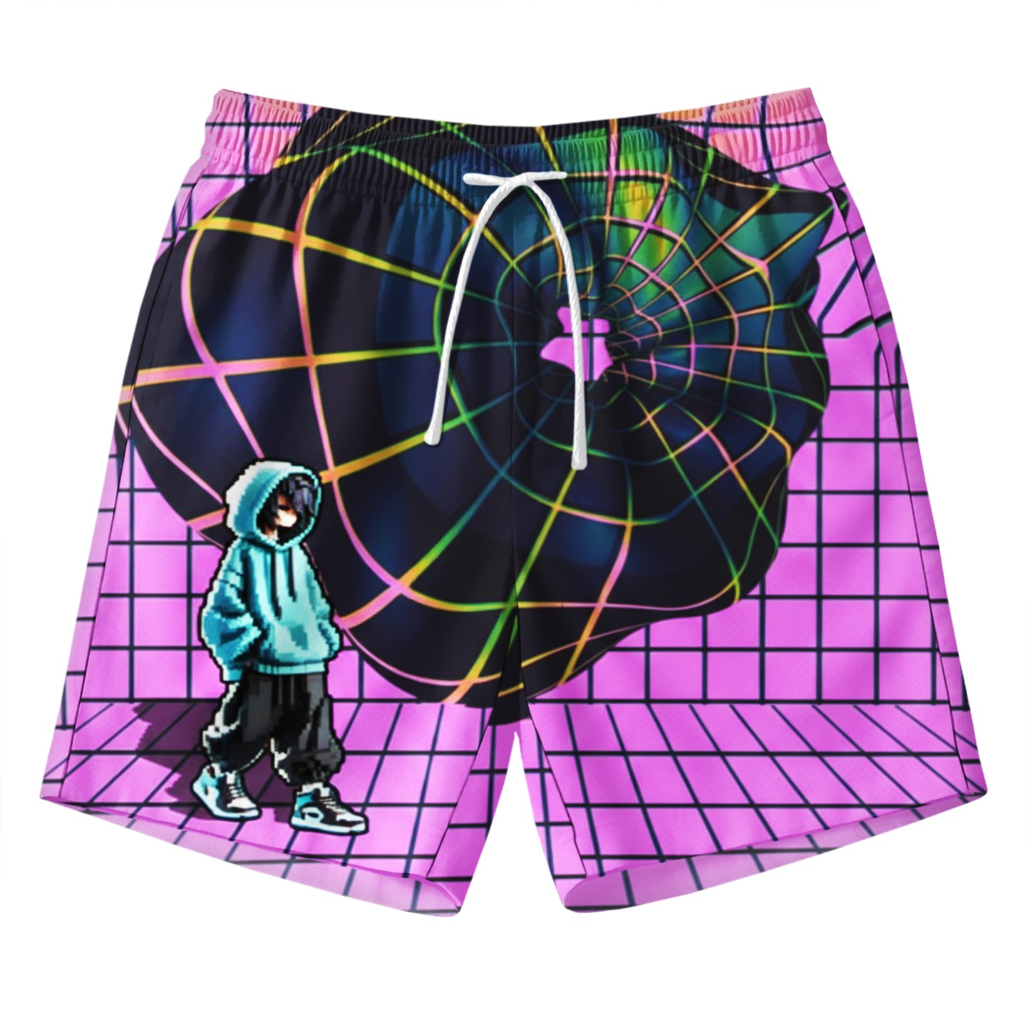 Neon Cyber Void Portal Shirts & Shorts Set