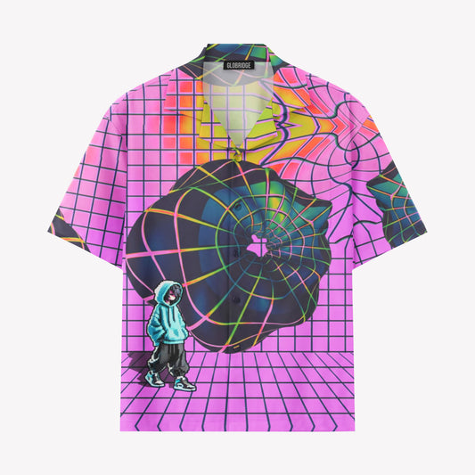 Neon Cyber Void Portal Shirts & Shorts Set