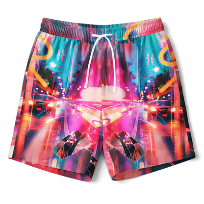 Neon Cyberpunk City Shirt & Shorts Set
