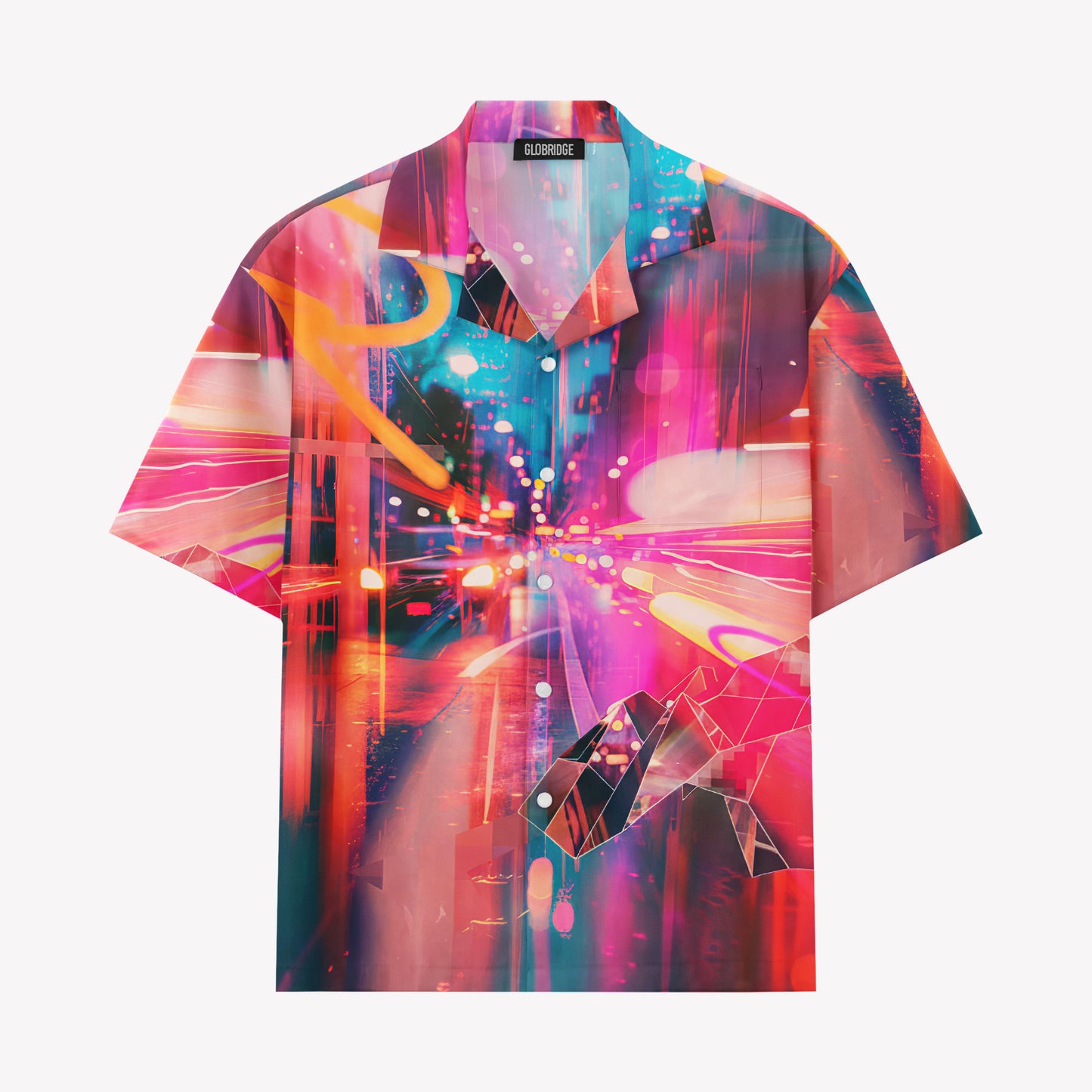 Neon Cyberpunk City Shirt & Shorts Set