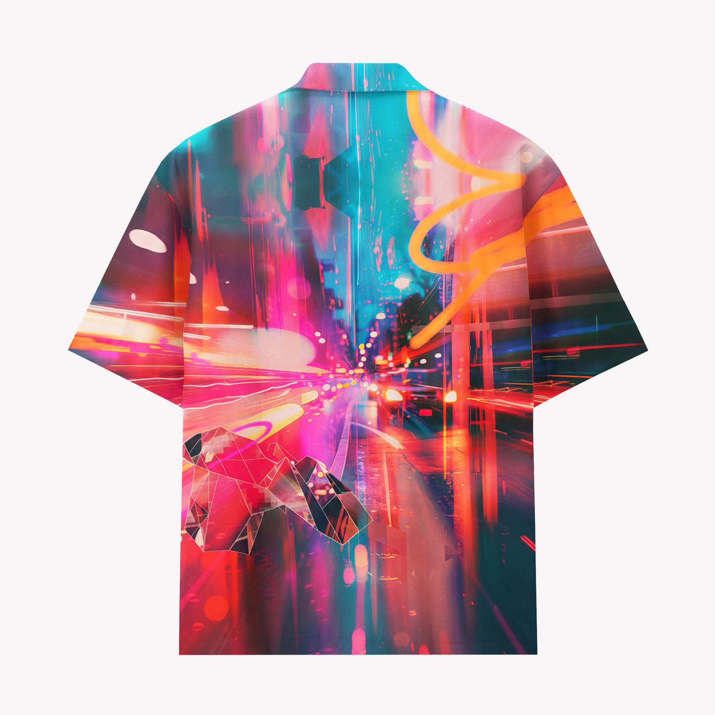 Neon Cyberpunk City Shirt & Shorts Set