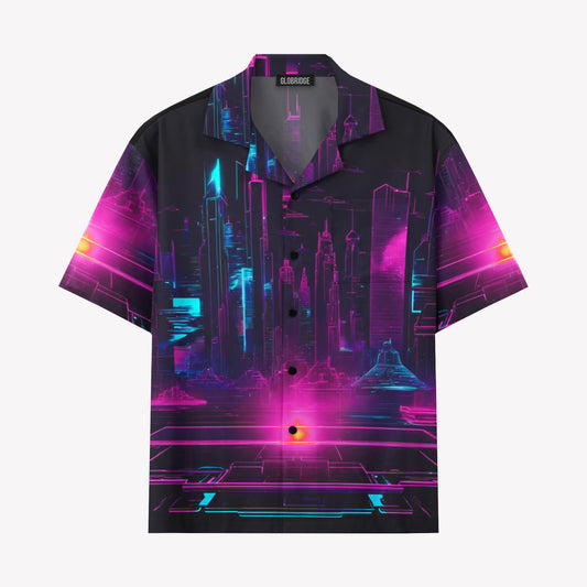 Neon Cyberpunk City Shirts & Shorts Set