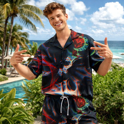 Neon Eclipse Rift Shirts & Shorts Set