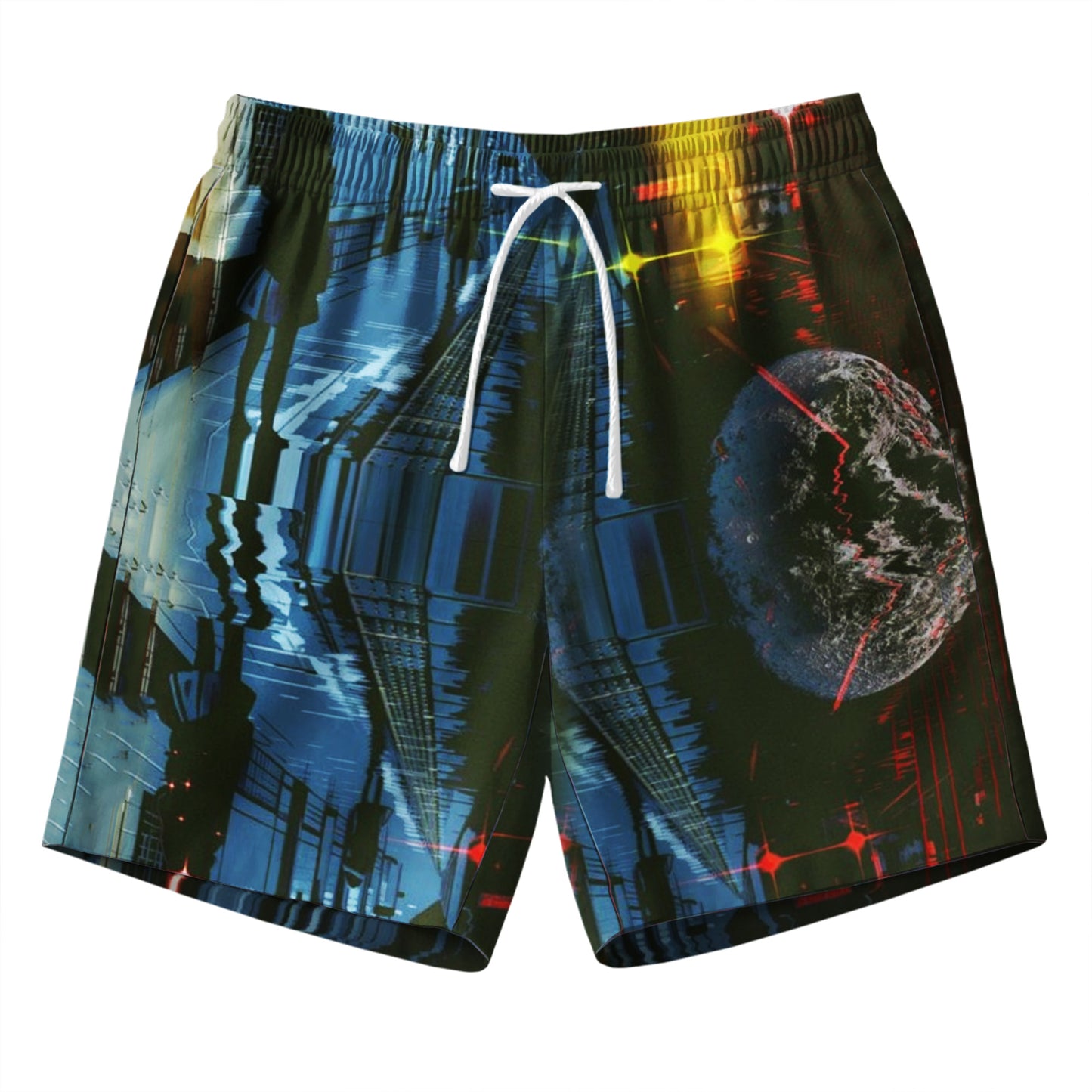 Neon Midnight Rift Shirts & Shorts Set