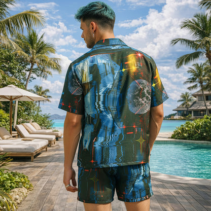 Neon Midnight Rift Shirts & Shorts Set