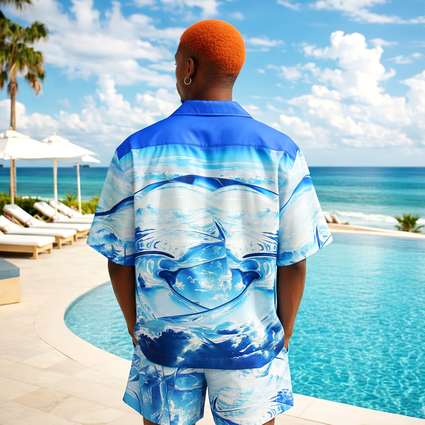 Neon Skywave Drift Shirts & Shorts Set