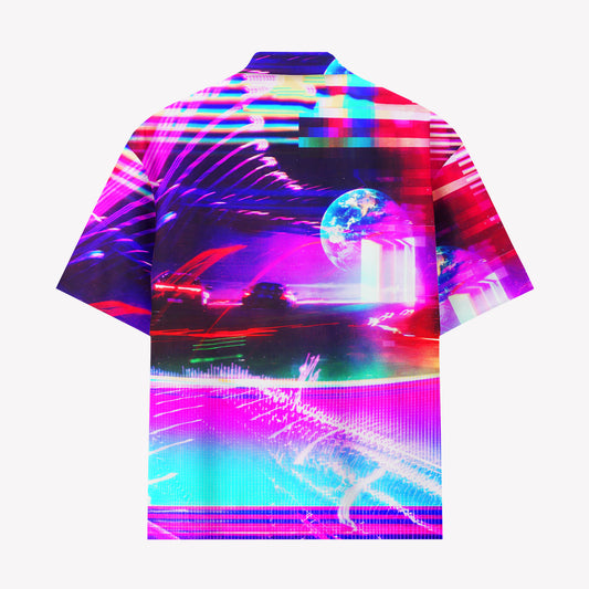 Neon Synthwave Highway Shirts & Shorts Set