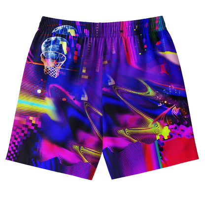 Neon Vaporwave Basketball Hawaiian Shirt & Shorts Set