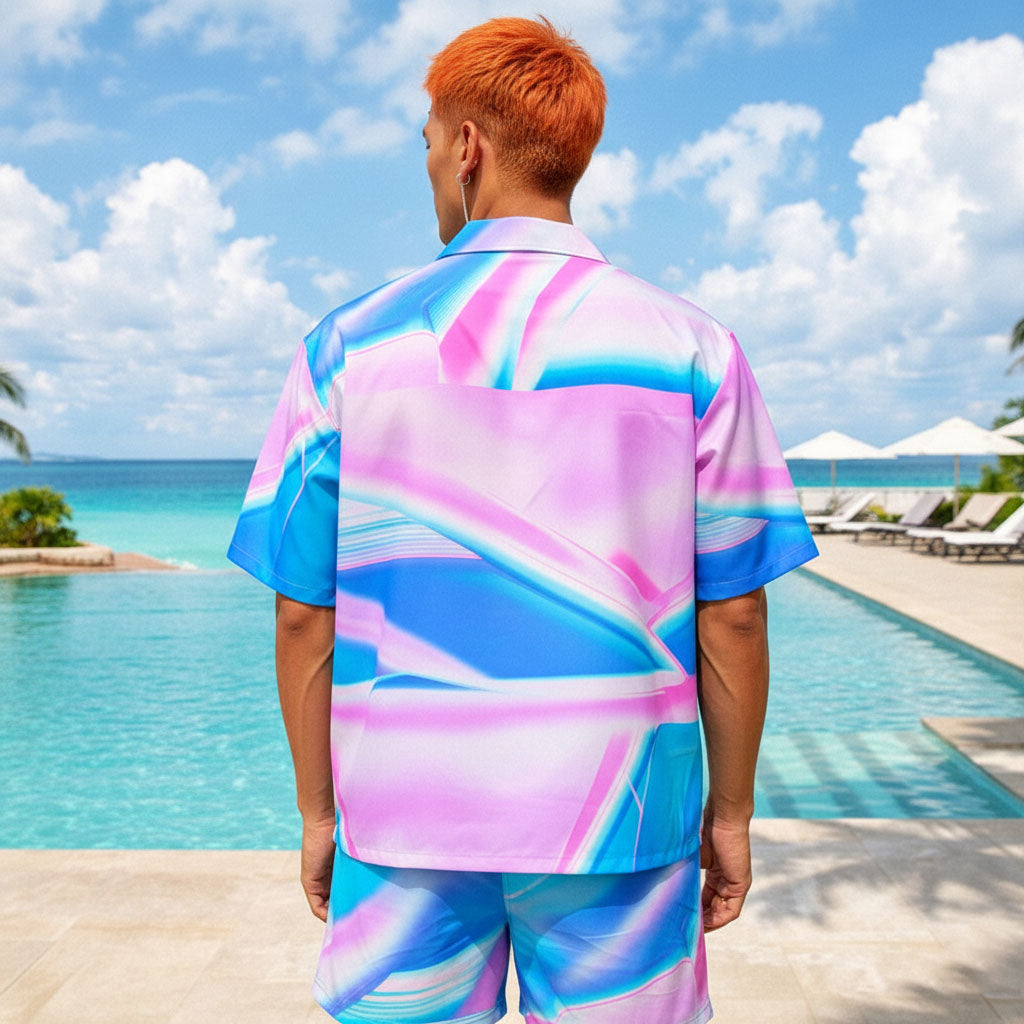 Neon Vaporwave Summer Shirt & Shorts Set