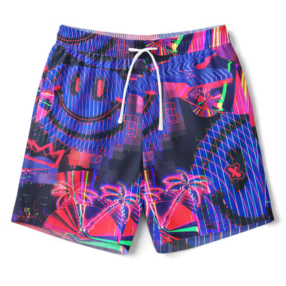Neon Retro Wave Shirts & Shorts Set