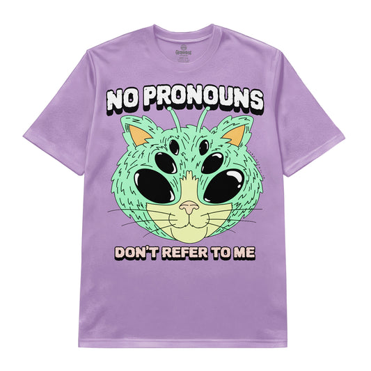 No Pronouns Alien Cat Tee