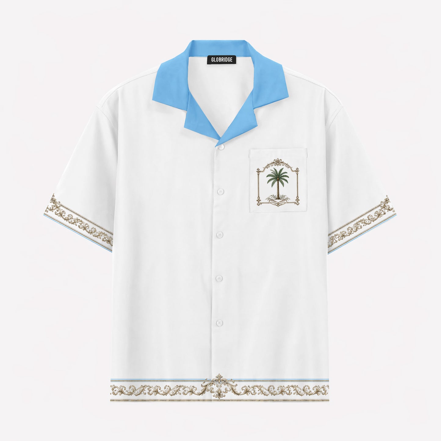 Ocean Blue Clearwater Hawaiian Shirt & Shorts Set