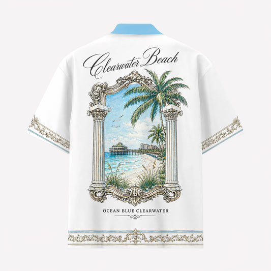 Ocean Blue Clearwater Hawaiian Shirt & Shorts Set