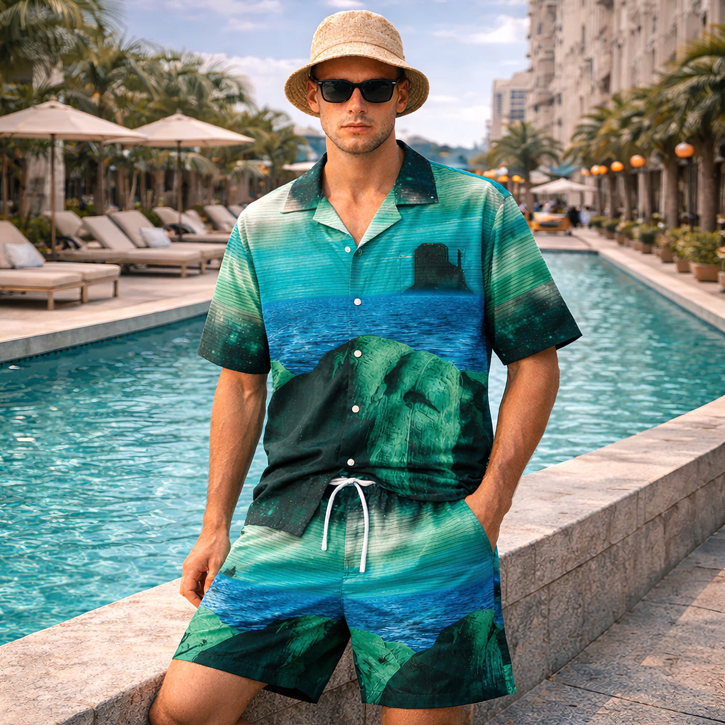 Ocean Horizon Summer Shirts & Shorts Set