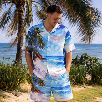 Ocean Paradise Hawaiian Shirt & Shorts Set