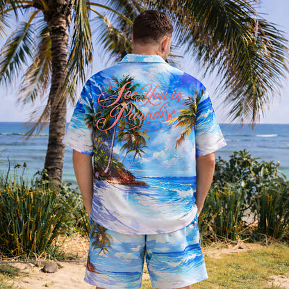 Ocean Paradise Hawaiian Shirt & Shorts Set