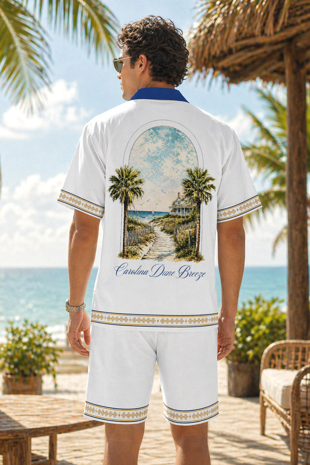 Outer Banks Carolina Dune Breeze Shirt & Shorts Set