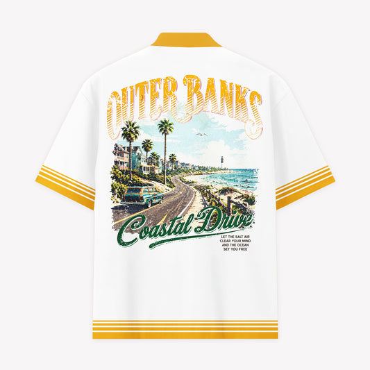 Outer Banks Coastal Drive Hawaiian Shirt & Shorts Set
