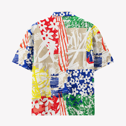 Patchwork Tropical Hawaiian Shirt