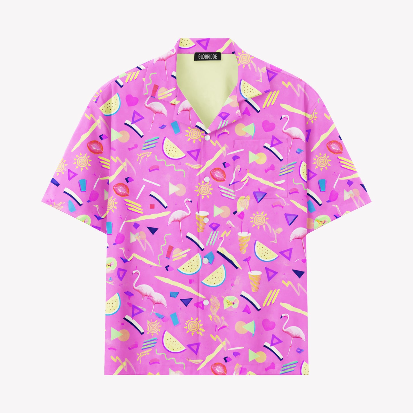 Pink Tropical Flamingo Hawaiian Shirt