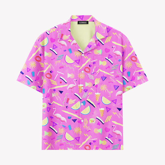 Pink Tropical Flamingo Hawaiian Shirt