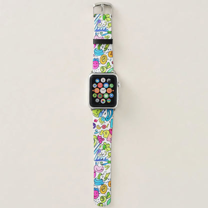 Playful Doodle Watch Band