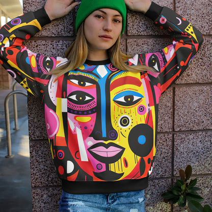 Pop Art Abstract Face Sweatshirt