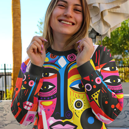 Pop Art Abstract Face Sweatshirt