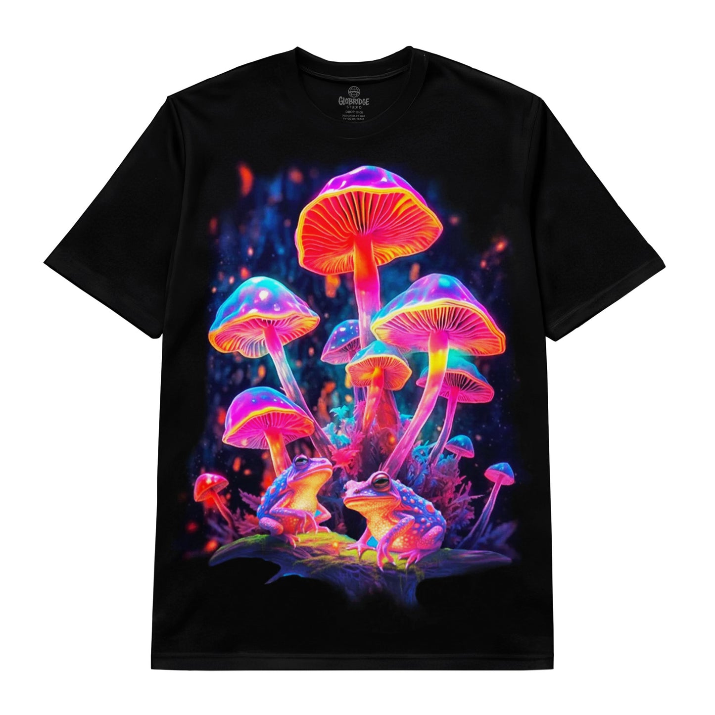 Psychedelic Frog Mushroom Tee