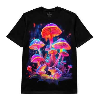 Psychedelic Frog Mushroom Tee