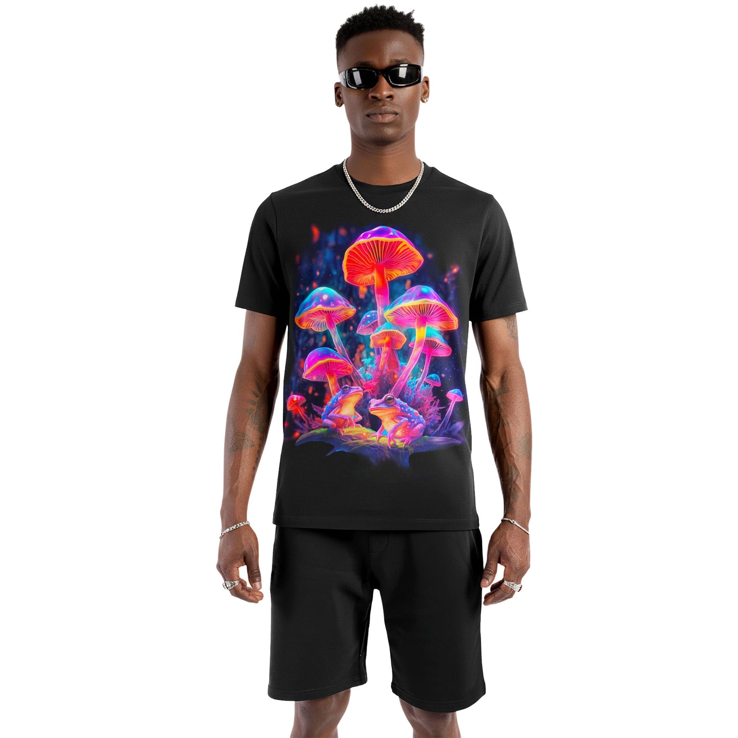 Psychedelic Frog Mushroom Tee