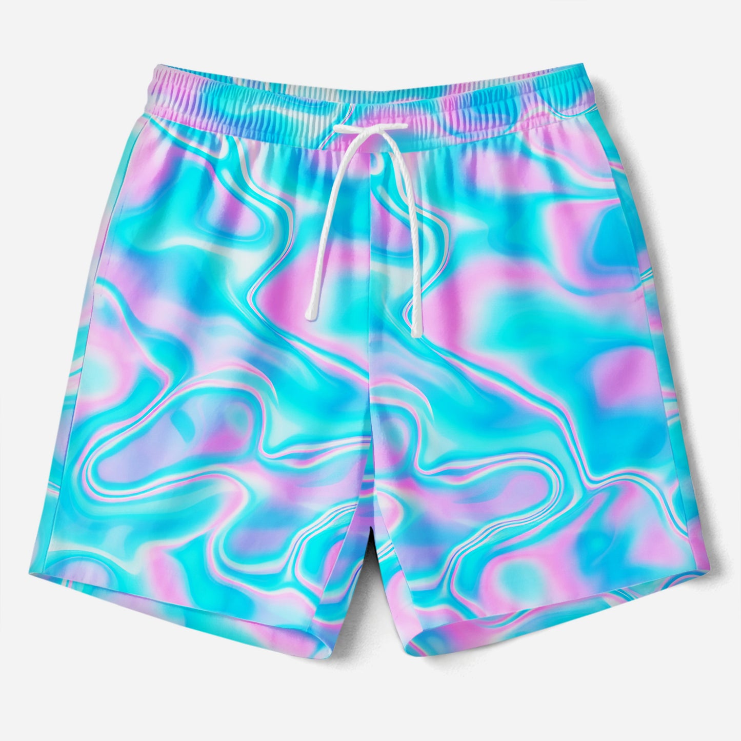 Psychedelic Marble Wave Hawaiian Shirt & Shorts Set