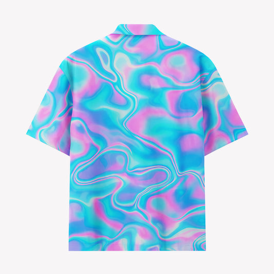 Psychedelic Marble Wave Hawaiian Shirt & Shorts Set