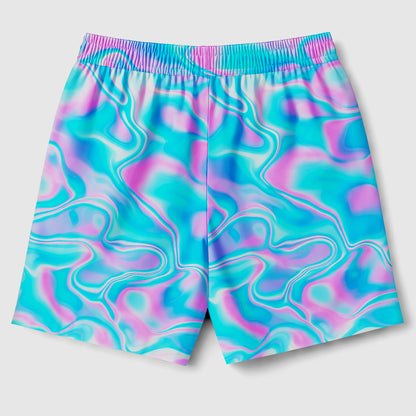Psychedelic Marble Wave Hawaiian Shirt & Shorts Set