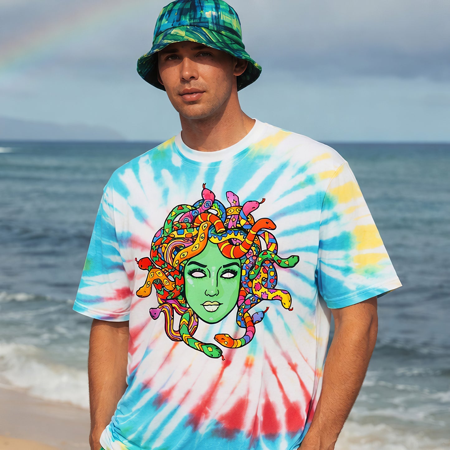 Psychedelic Medusa Tie-Dye T-Shirt