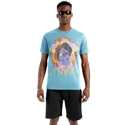 Psychedelic Mushroom Skull Art Tee
