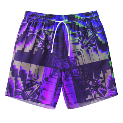 Psychedelic Neon Tunnel Hawaiian Shirt & Shorts Set